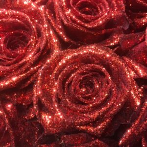 ROS RED NAOMI M RÖD/GLITTER 60CM