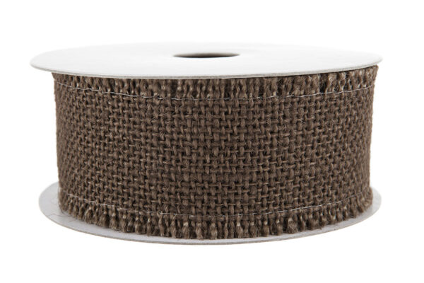 BAND JUTE MÖRKBRUN 40MM