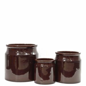 GUS 99897 KRUKA MILK MÖRKBRUN 3-SET