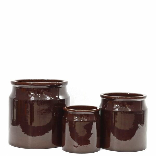 GUS 99897 KRUKA MILK MÖRKBRUN 3-SET