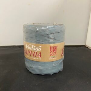 BAND RAPHIA VINTAGE BLÅGRÅ AVIO